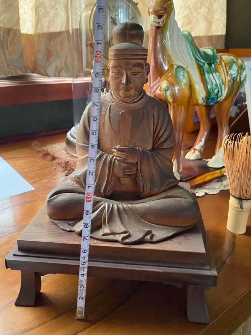 素敵な木彫　聖徳太子座像