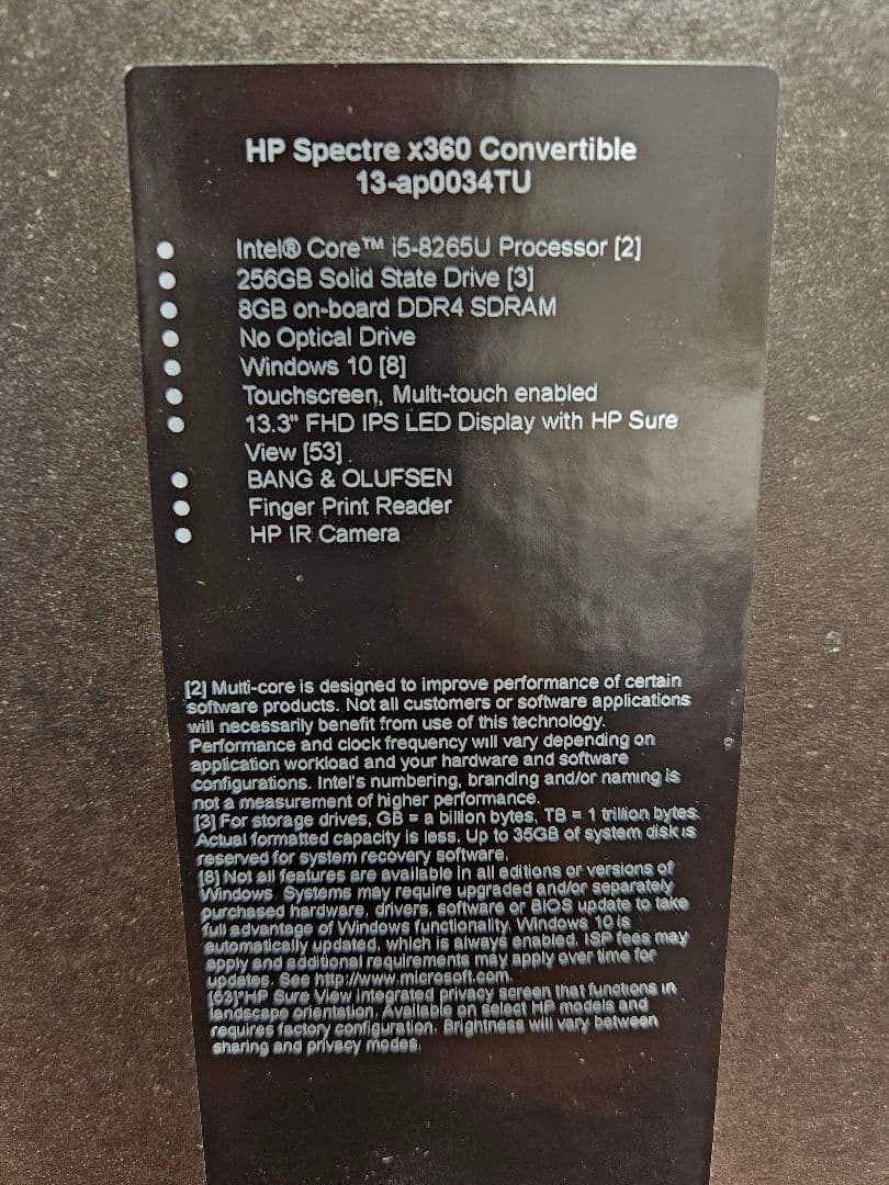 Windowsノート本体 HP Spectre x360 Cinvertible 13-ap0034TU