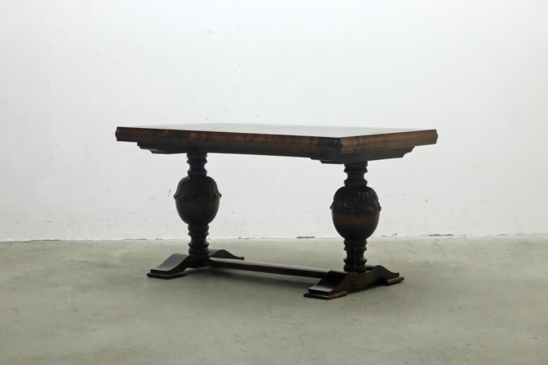 英国 イギリス ロイズ ヴィンテージ オーク材 本革 センターテーブル