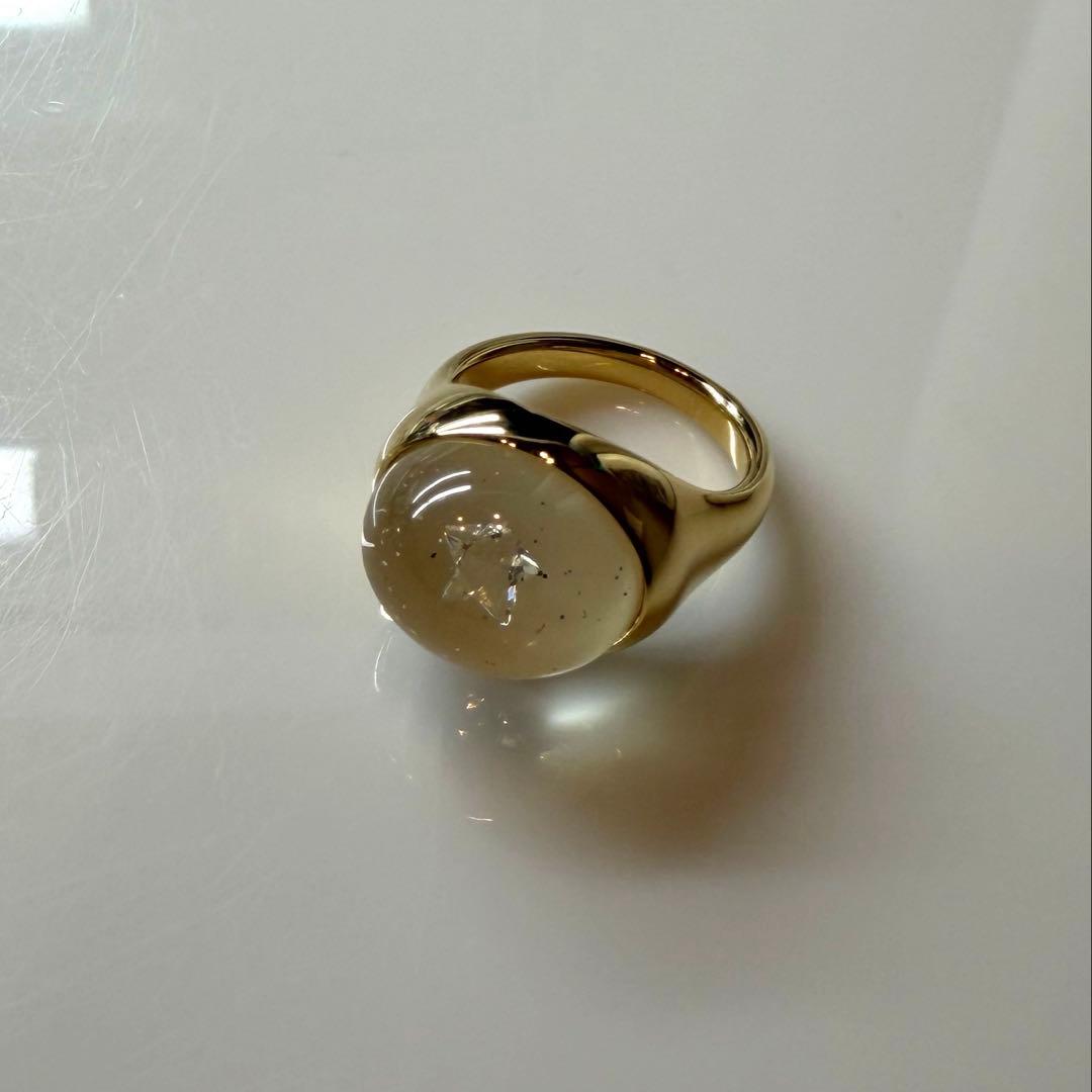 はる:ete スノードームリング　イエローゴールド 11号