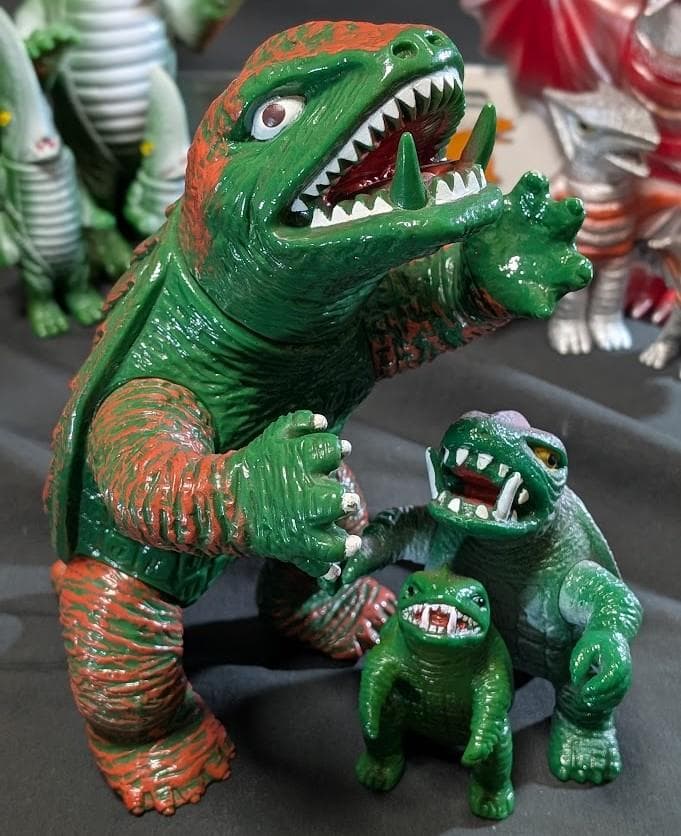 昭和ガメラ＆ギロン＆宇宙ギャオス（日東復刻・マルサン）ソフビフィギュア９体セット