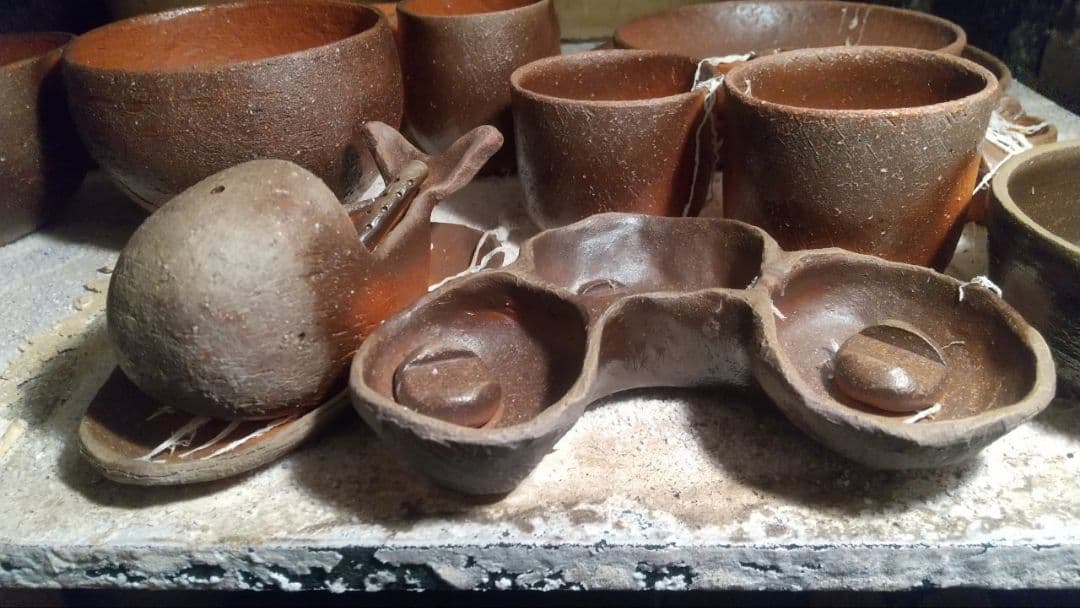 【2419】三連鉢…備前焼