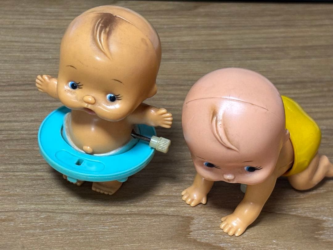 【超レア】昭和レトロ　ネジでよちよち歩く赤ちゃん人形✖️2体セット