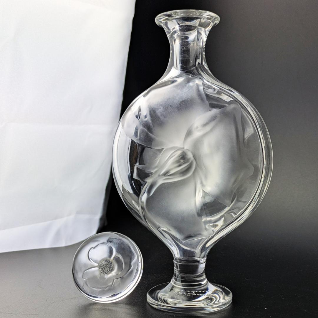 m*i様 ラリック Moulin Rouge 香水瓶 フロストガラス 花モチーフ