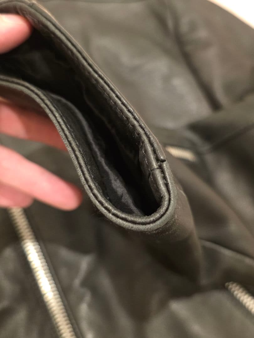 メゾンマルジェラ 八の字 ライダース レザージャケット 48