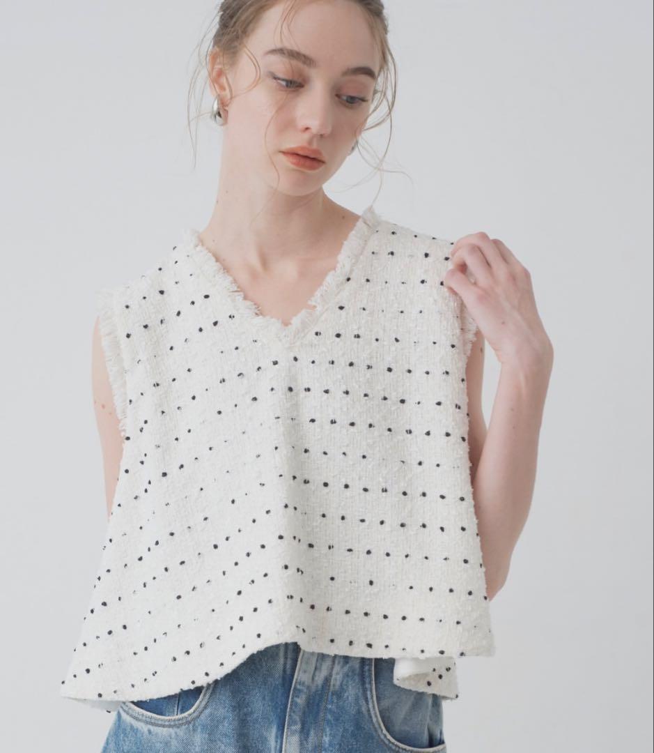 【maison de Dolce. 】candy tweed vest