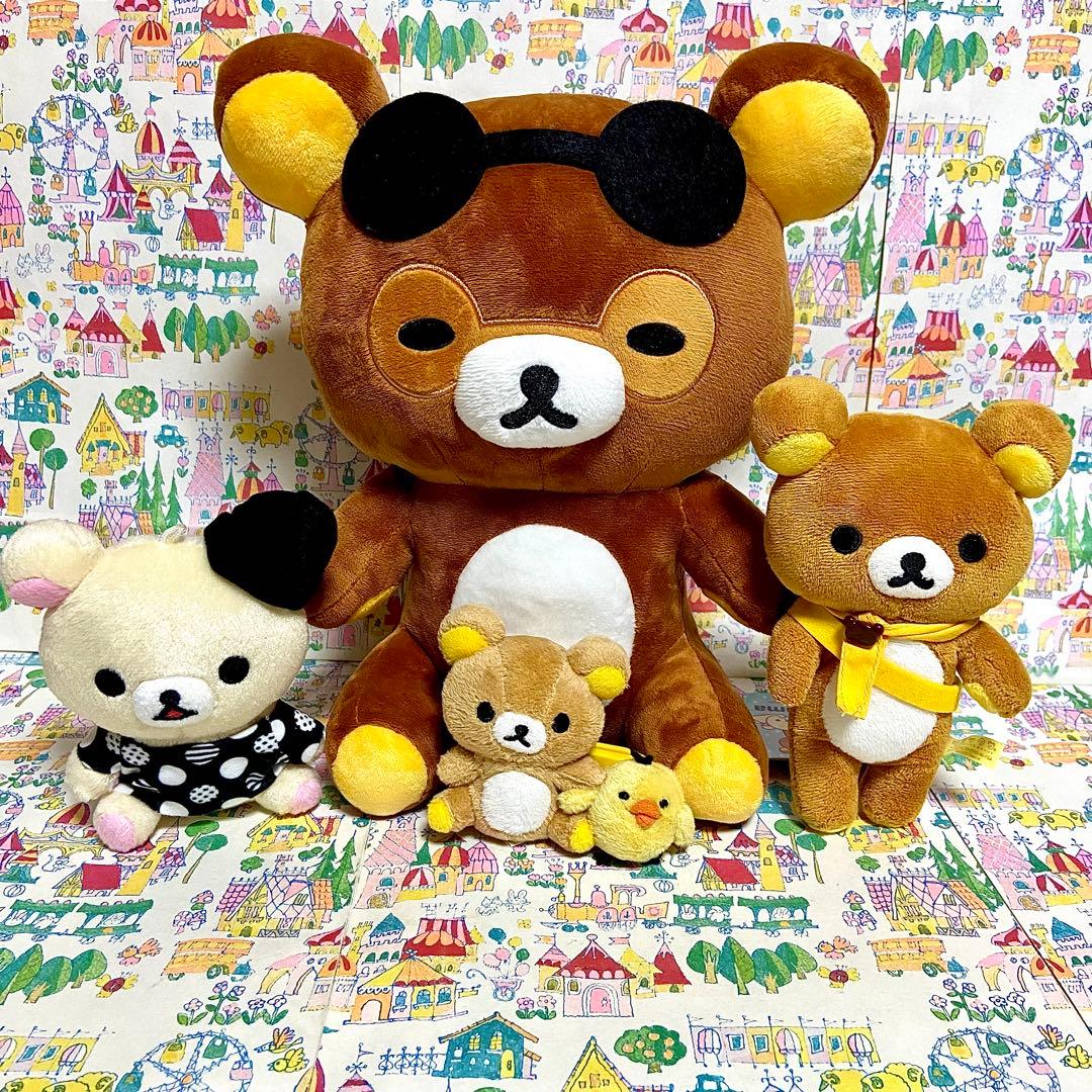 リラックマ まとめ売り 日焼けサングラスぬいぐるみ グラス バッグ タオル他