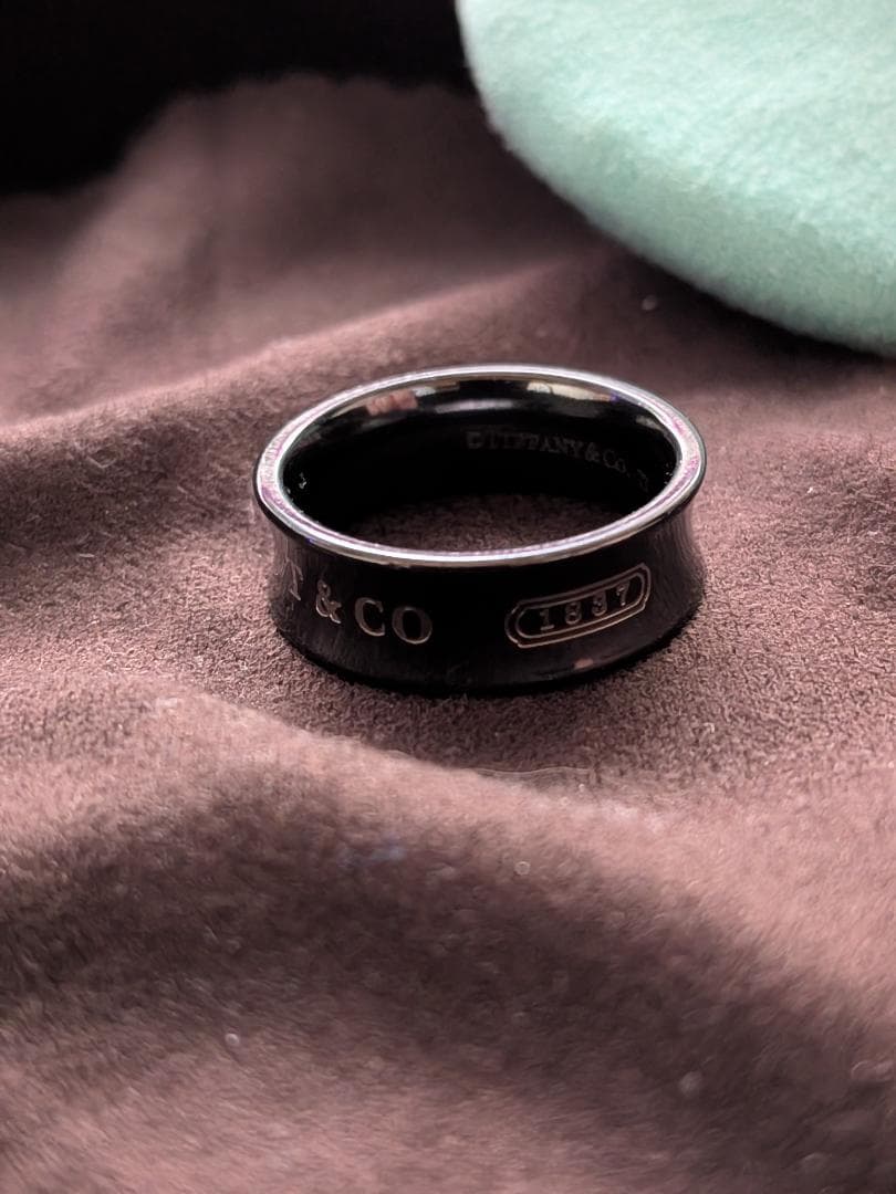 中古　TIFFANY&Co.　ナローチタンリング