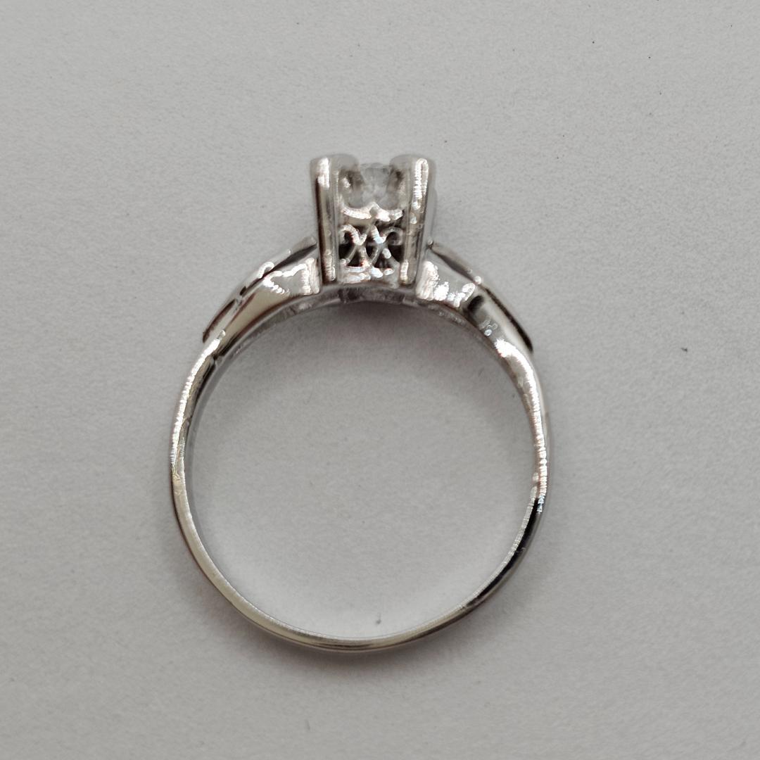 K14WG ダイヤ リング 0.11ct 12.5号