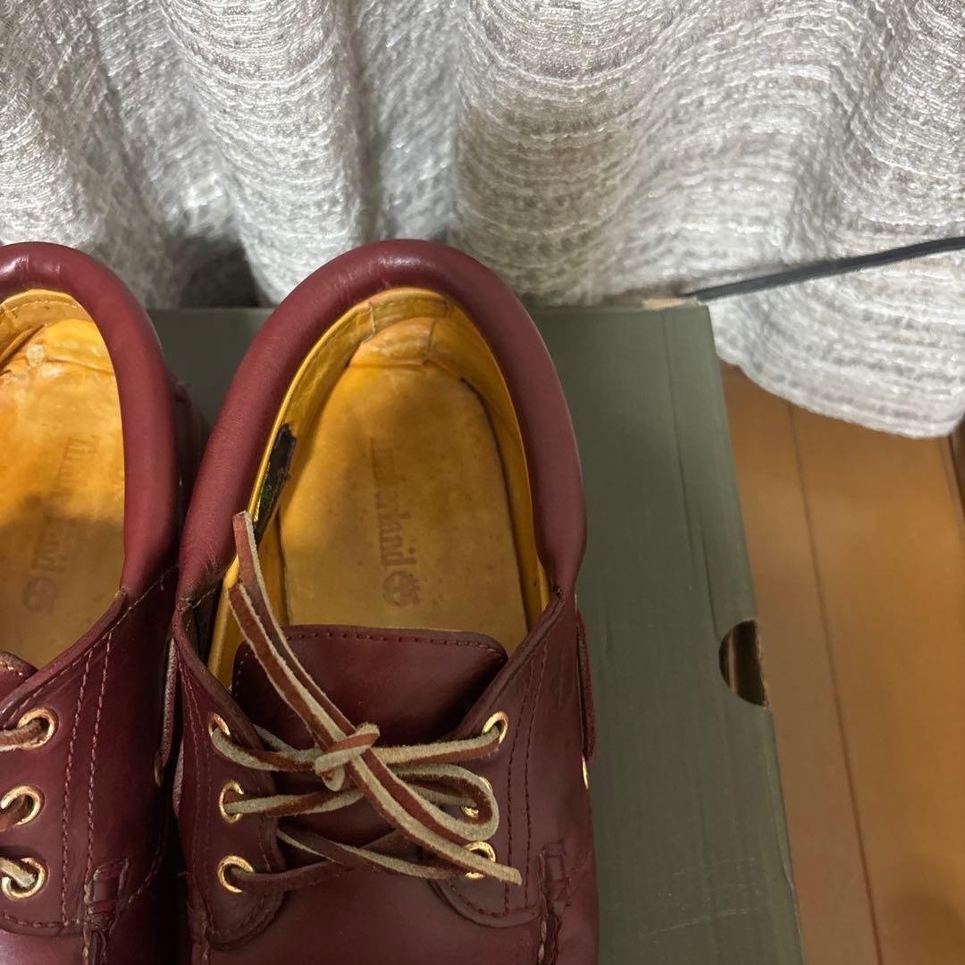 あーる様Timberland バーガンディ モカシン　3eye classic