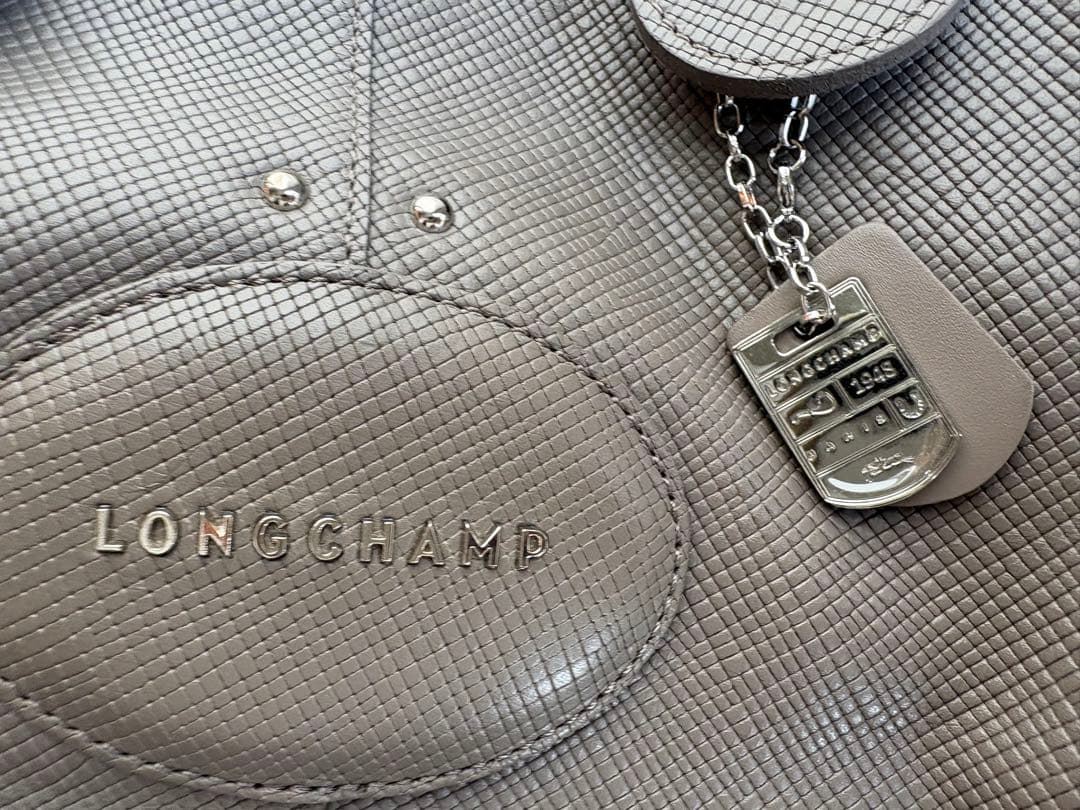 【極美品】ロンシャン ボストン クアドリ 2way レザー グレージュ