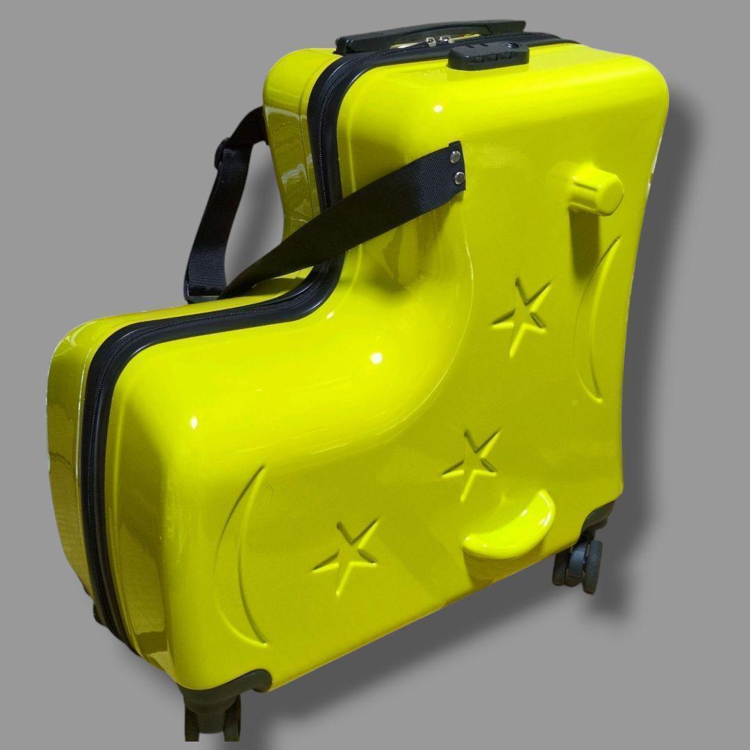 ノリッコ 子供が乗れるキャリーケース イエロー　スーツケース