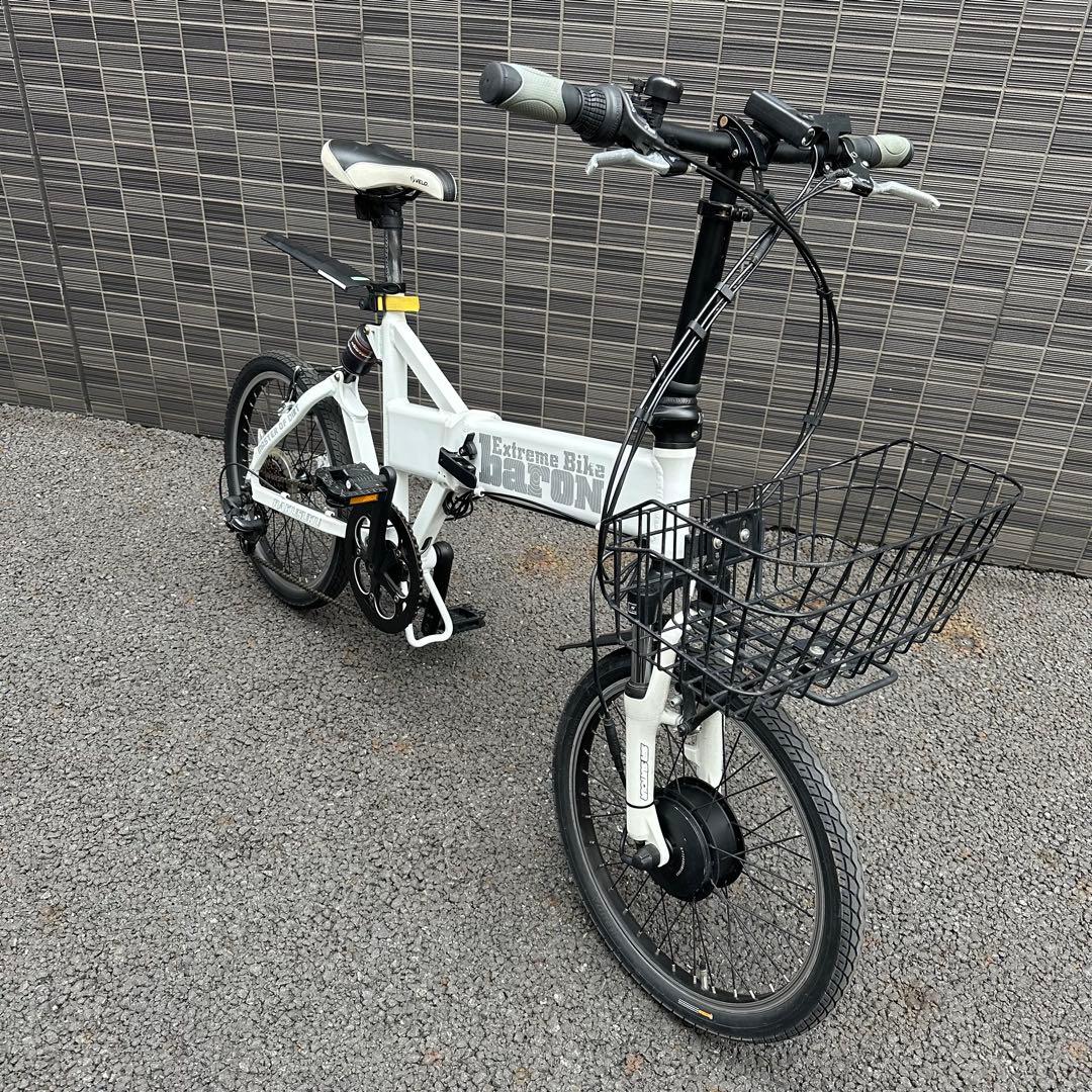 とび　電動アシストバイク　baron バロンX20 ホワイト