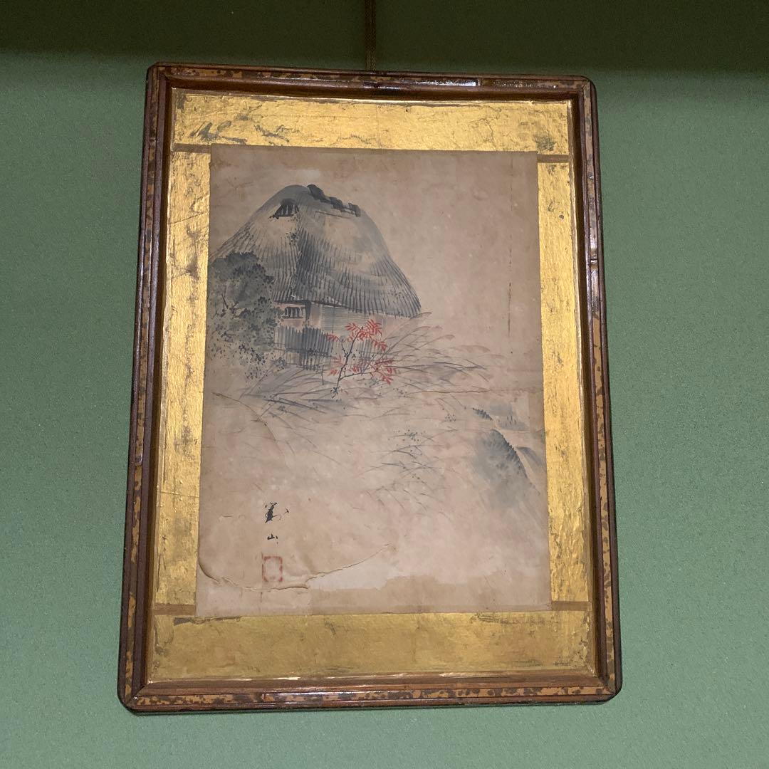 メルカリ祭値下げ　日本画　風景画　作者不明