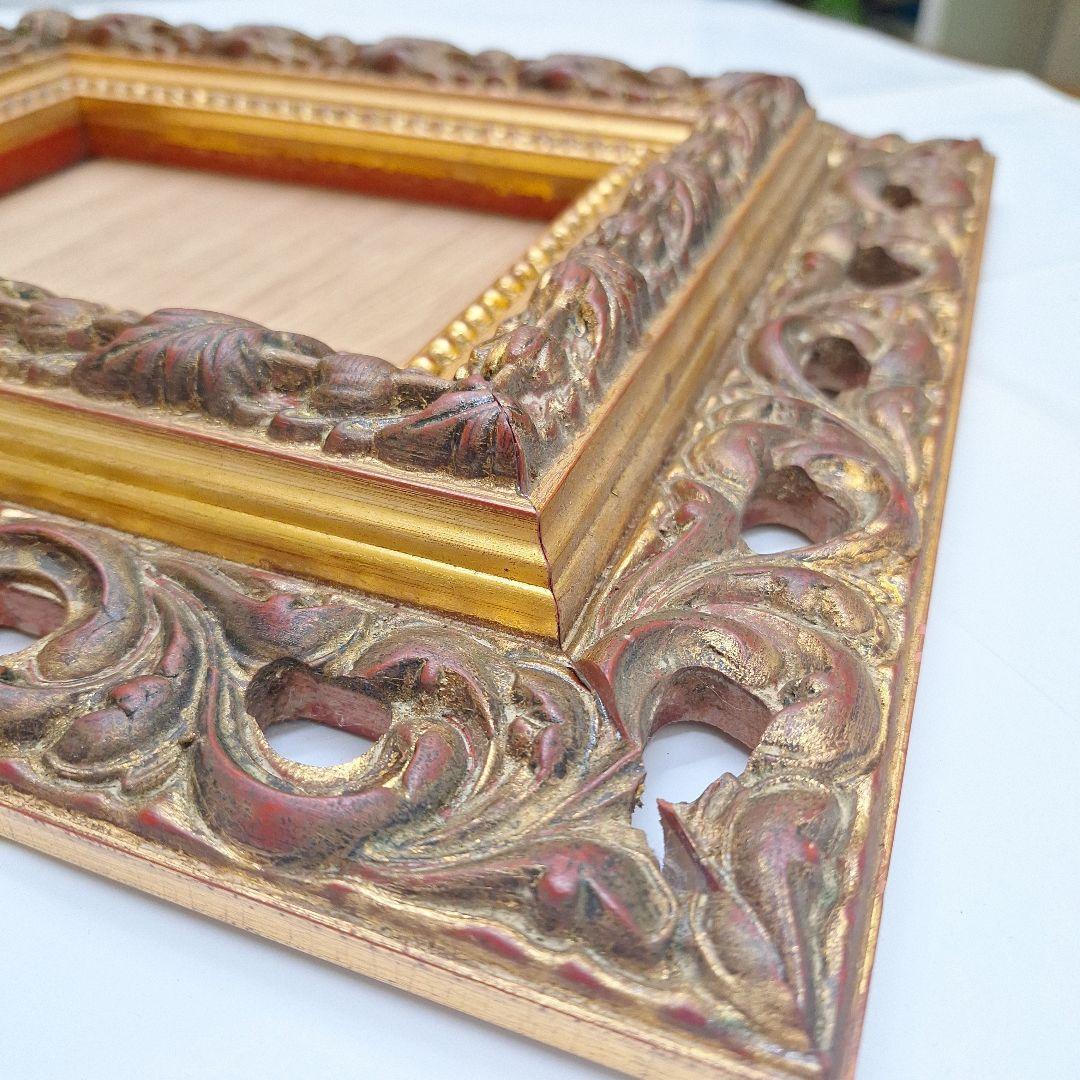 未使用/透かし模様　フィレンツェ額縁　油絵額縁