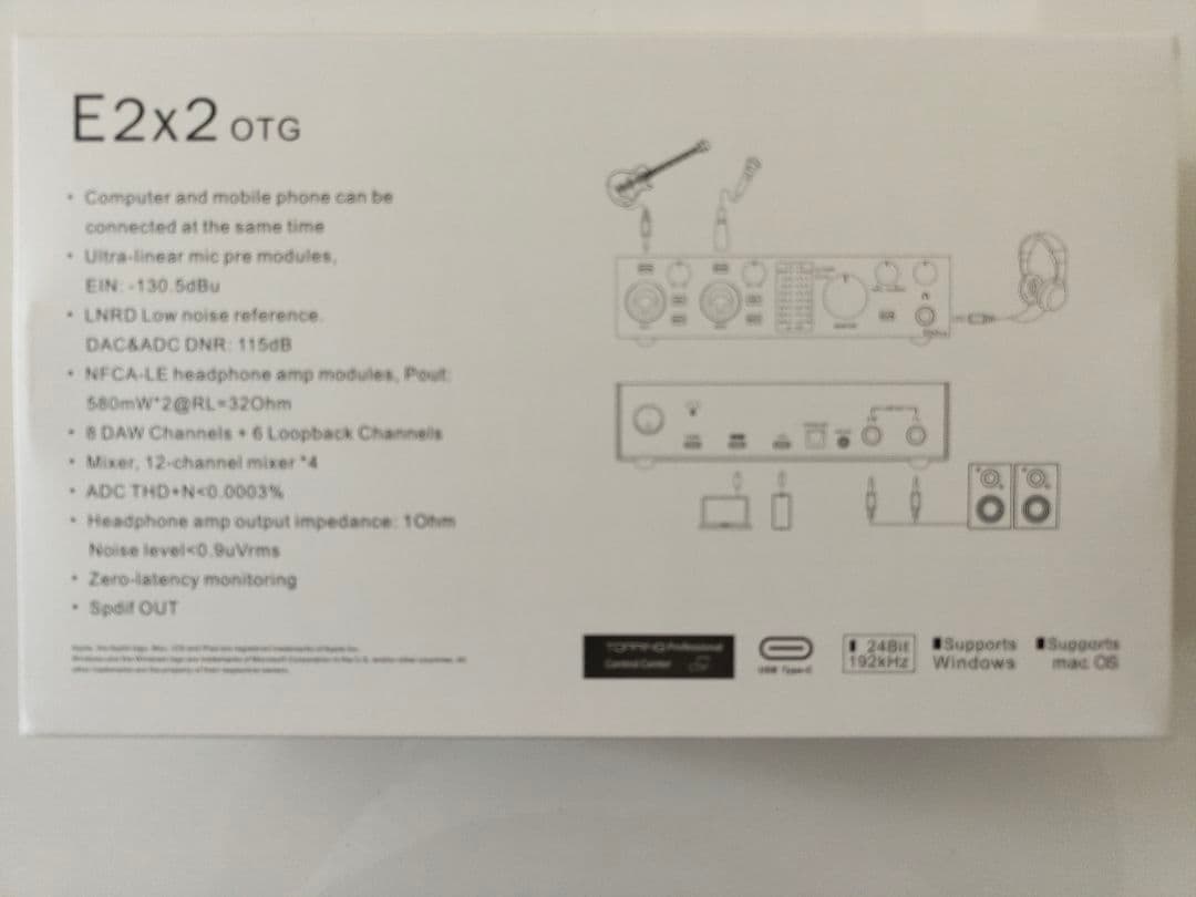 Topping E2x2 OTG オーディオインターフェイス