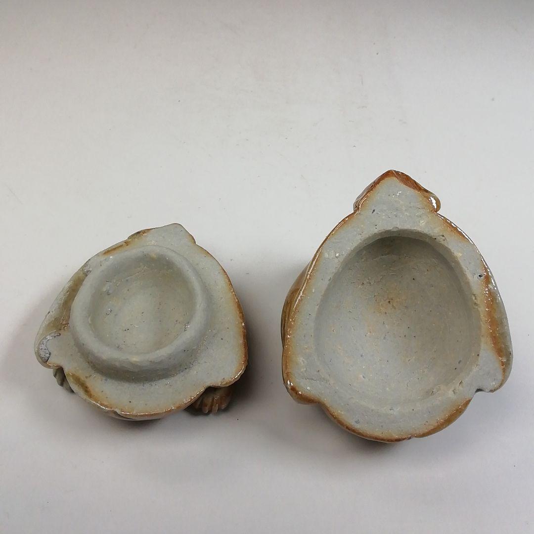 Ｔ７４４　香合　『信楽焼』『タヌキ』『高橋楽斎 造』　共箱　茶道具