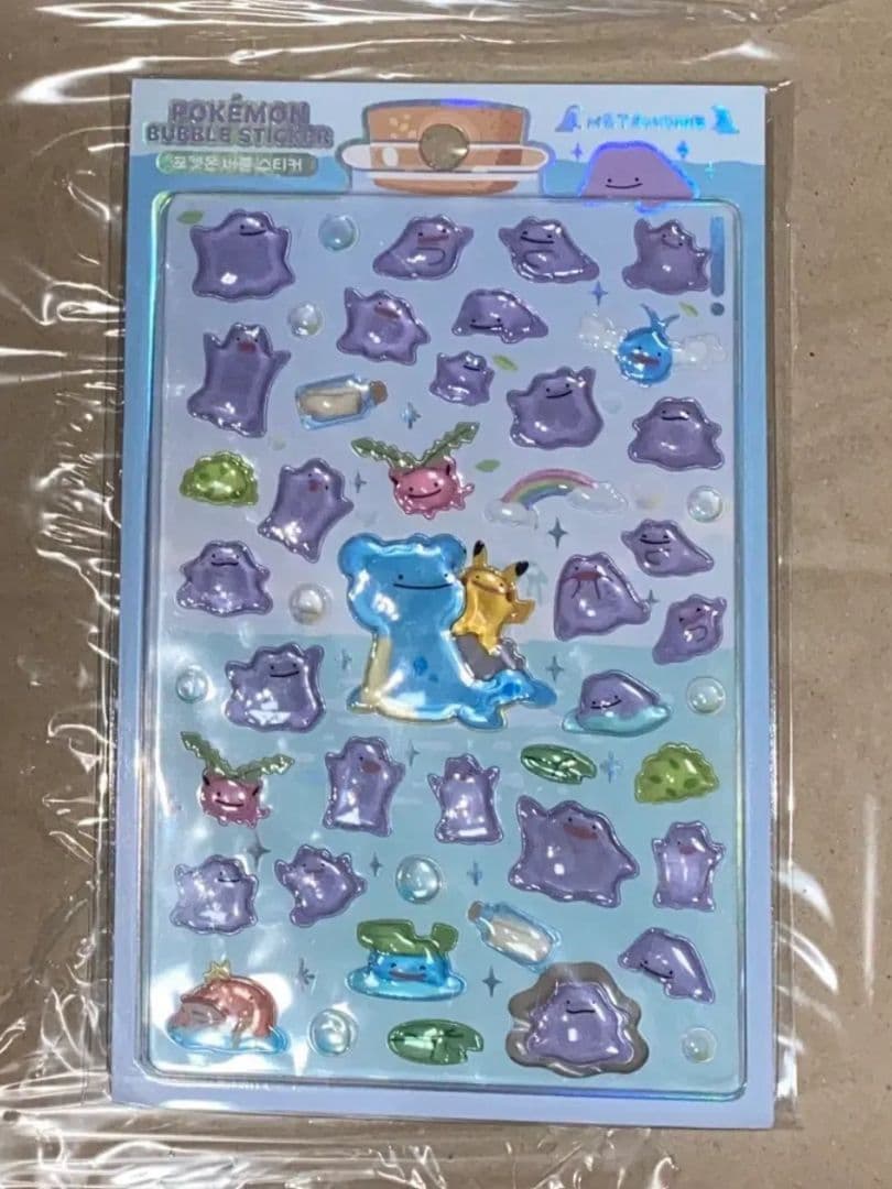 期間限定 韓国限定 ポケモン ポップアップ メタモン ボンボンドロップシール