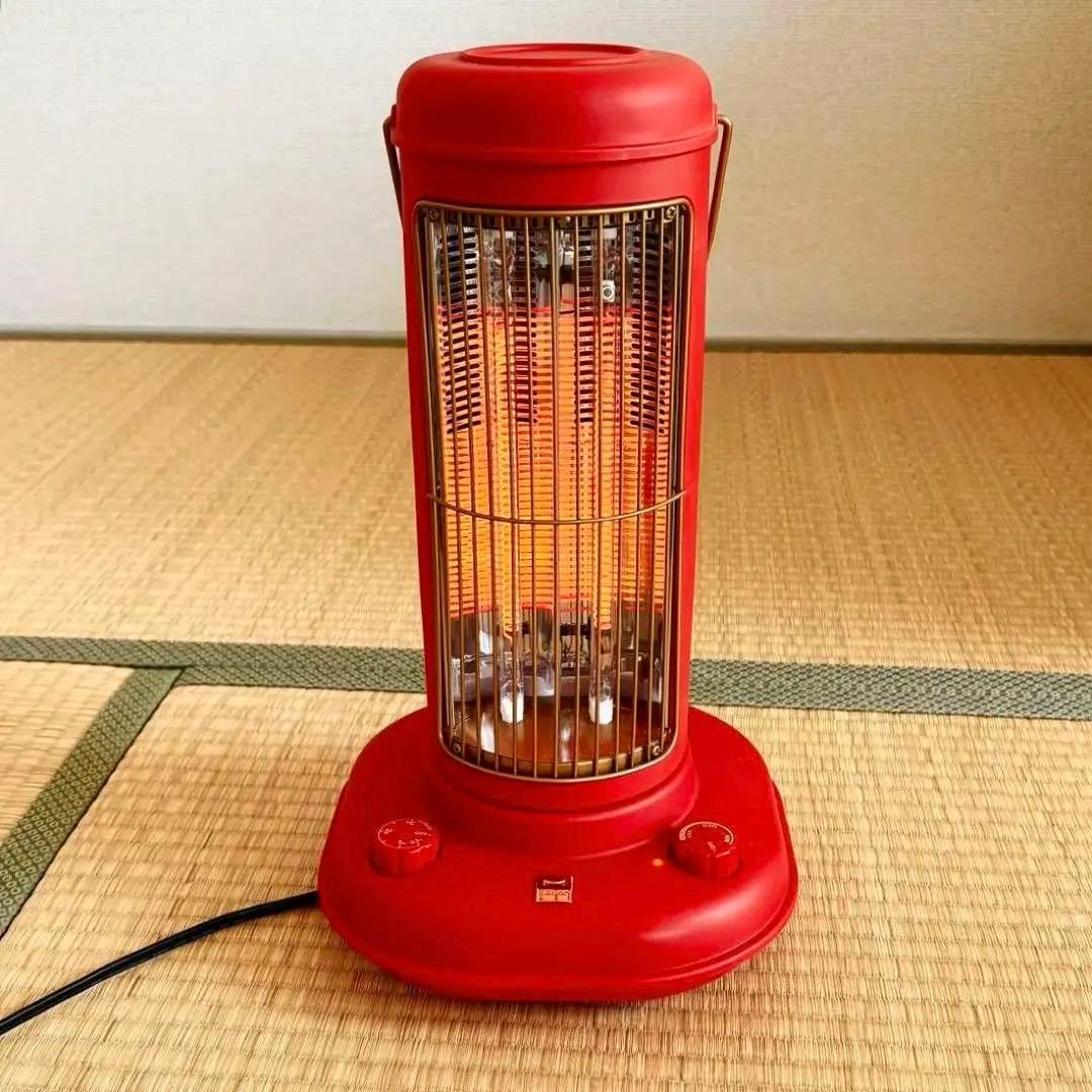 BRUNO カーボンファンヒーター 円柱型 レトロ S 赤 レア かわいい 美品
