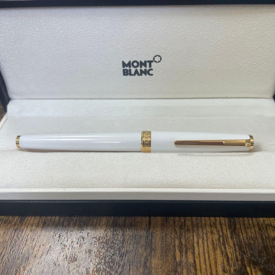 ☆即筆記可☆モンブラン PIX　ローラーボール　キャップ式　ホワイト　水性