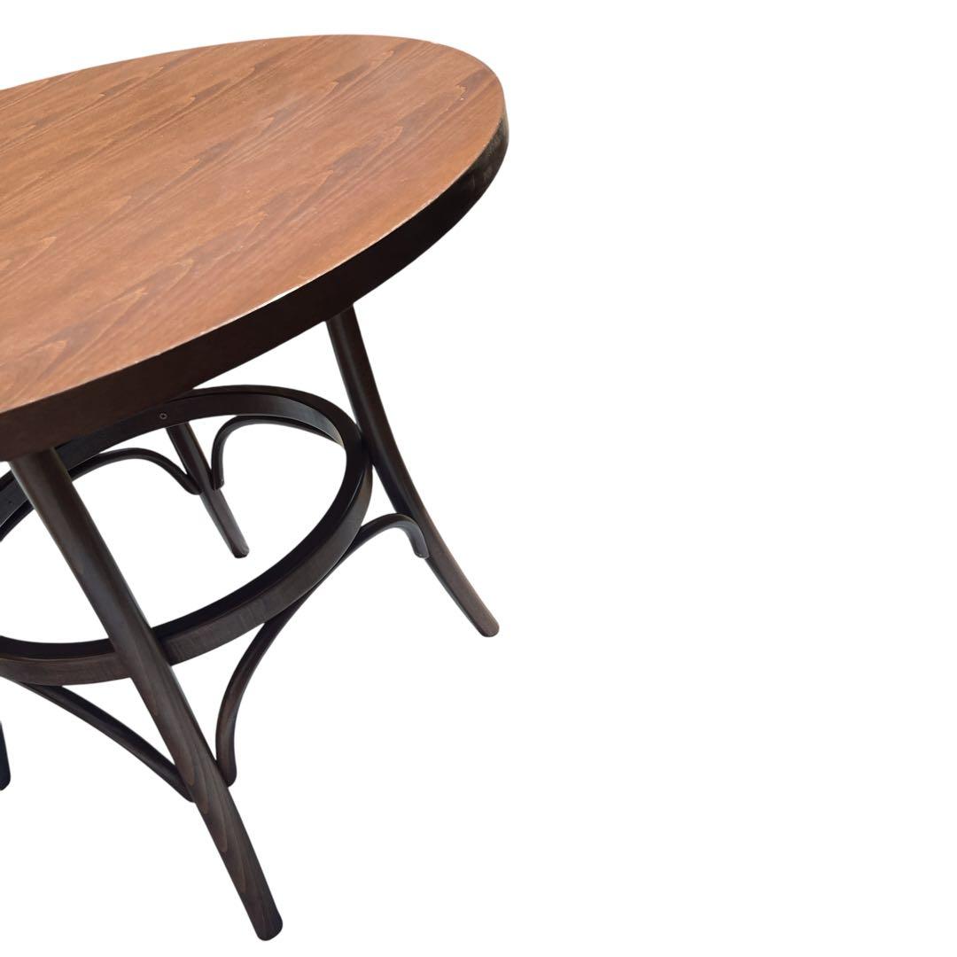 チェコ製？ ラウンドテーブル カフェテーブル 木製 アンティーク