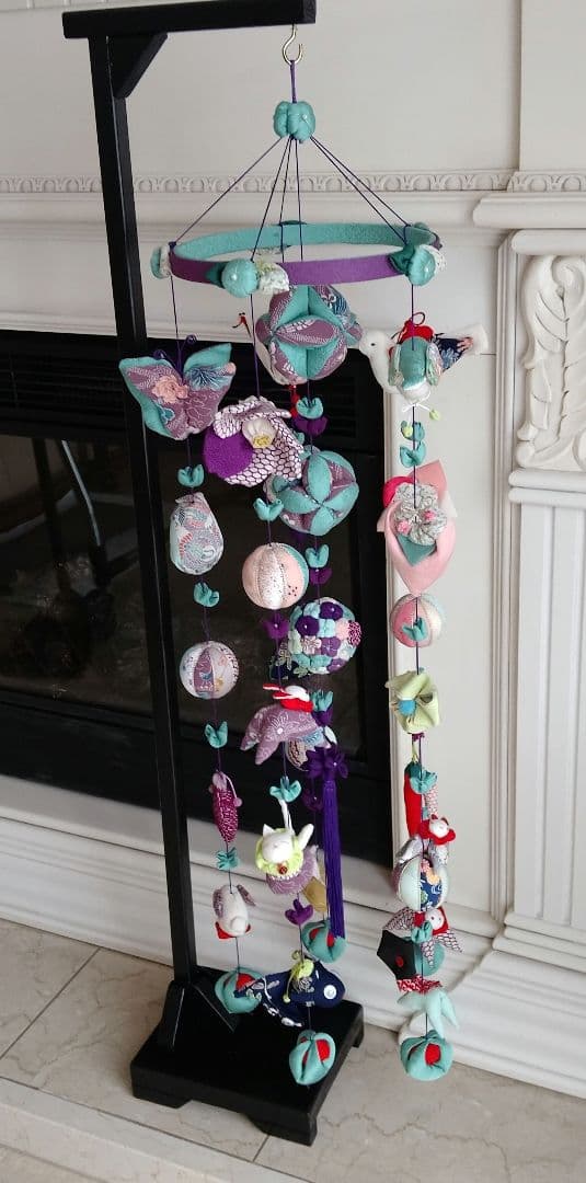 吊るし飾り　吊るし雛　ちりめん細工 　 ハンドメイド　ひな祭り 台付