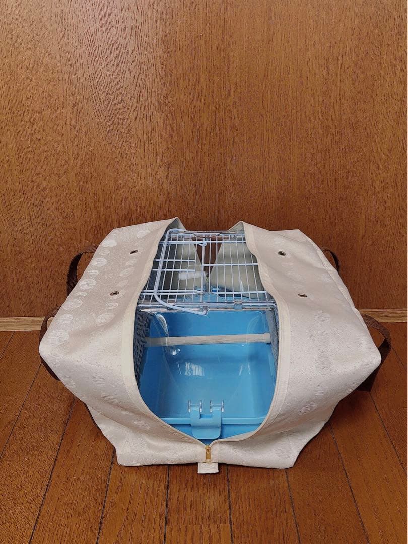遮光鳥かごボストンバッグ　 通院用旅行用災害避難用 キャリーバッグ
