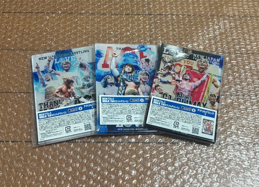 新日本プロレス　棚橋弘至　引退カウントダウンくじ　アクリルブロック