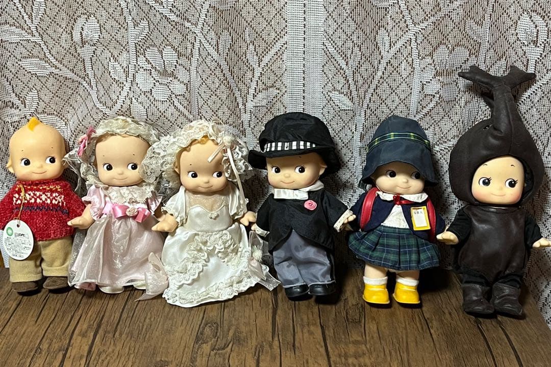 キューピー 着ぐるみ人形 6種セット　小学生、ウエディング、ニット、クワガタ