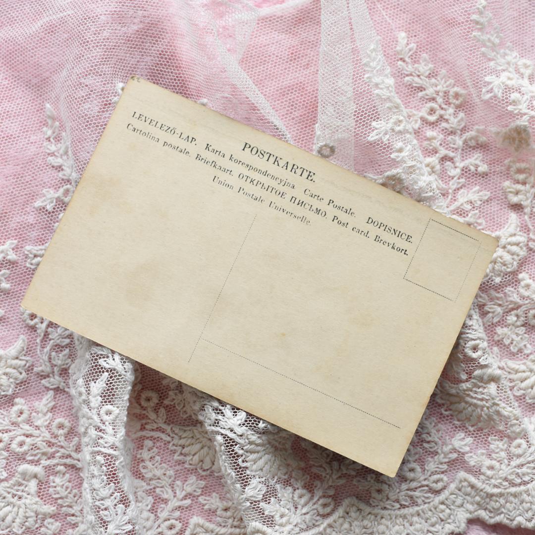 *アンティークポストカード　妖艶な瞳の少女*