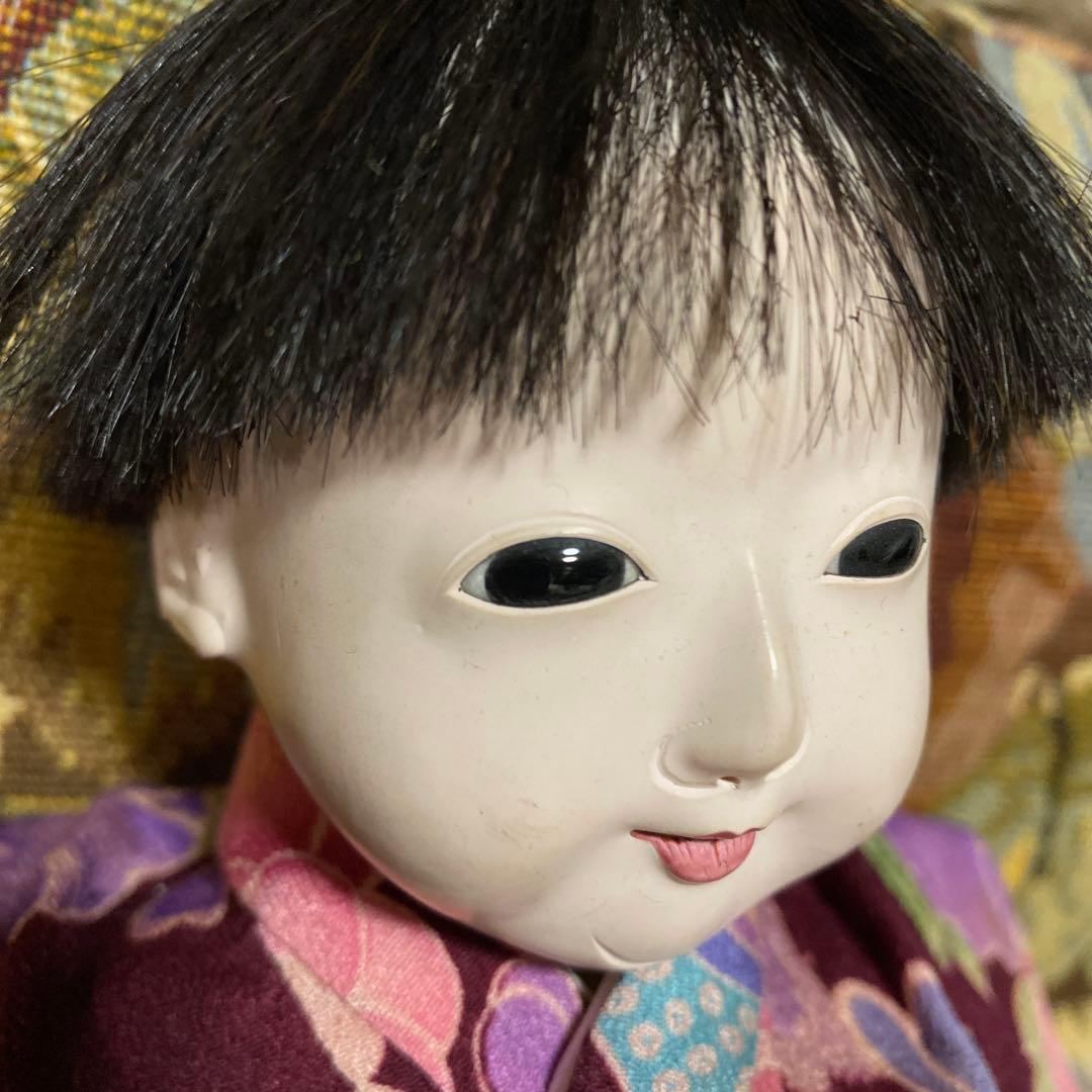 小さ目　市松人形　竹内益次郎　作　男の子　大正時代　３０ｃｍ位