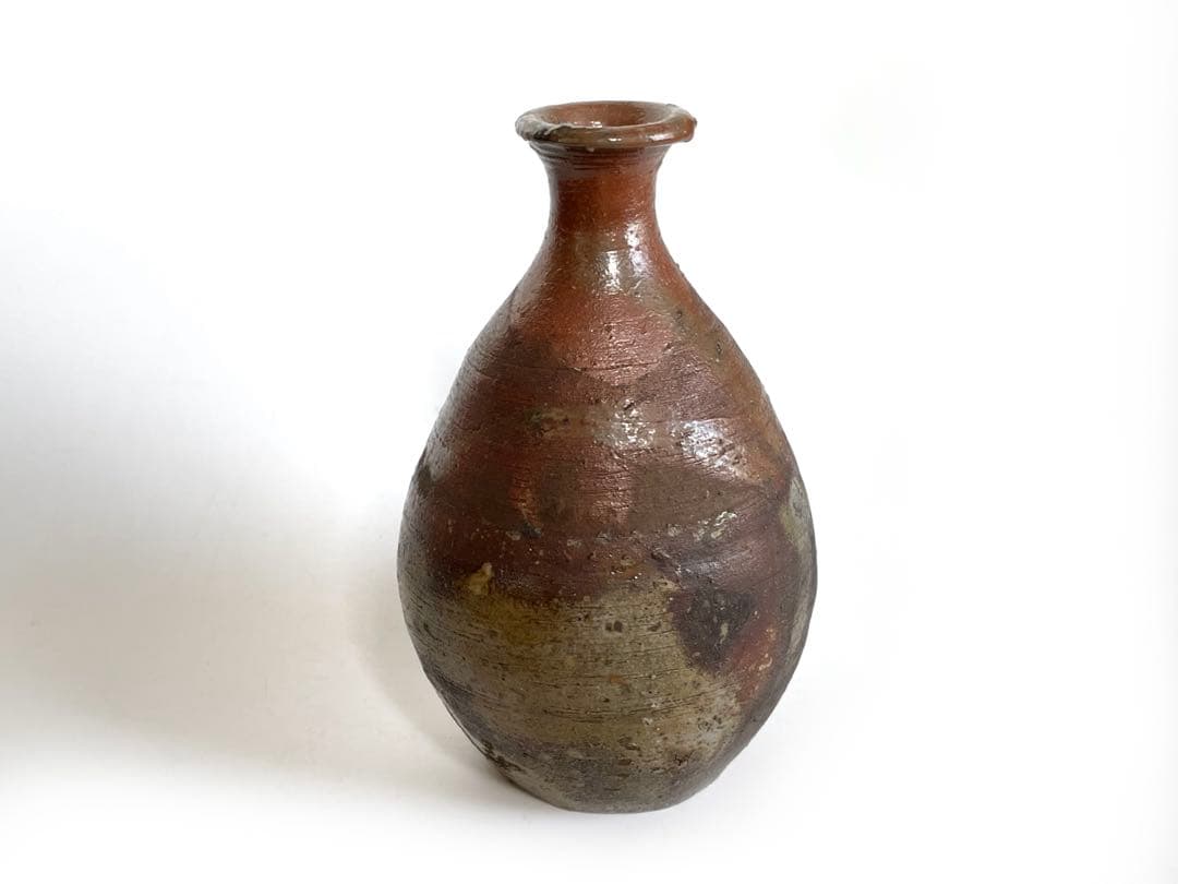 陶芸家　人間国宝　藤原啓　備前焼　備前　徳利　酒器　一輪挿し　箱なし　窯変