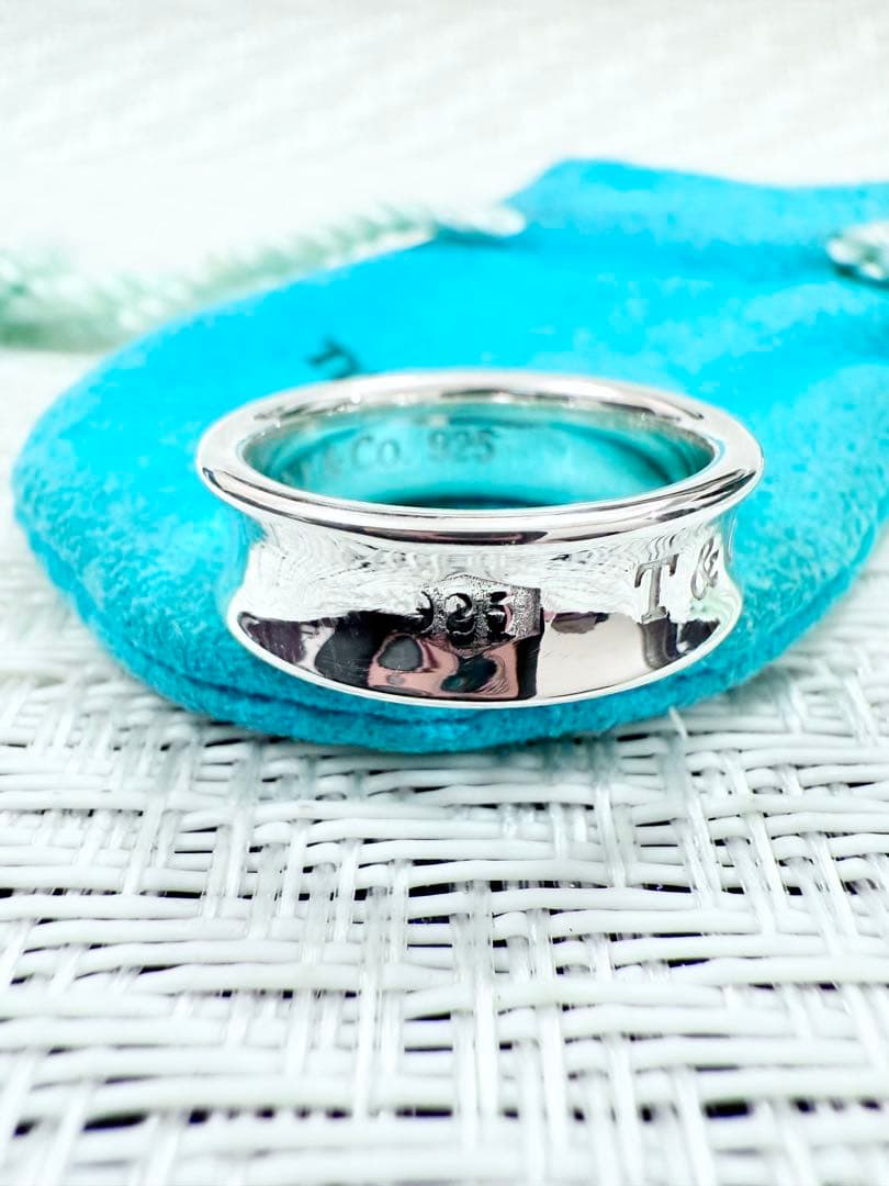 ティファニー　ナローリング　指輪　18号　研磨済み　1837 TIFFANY