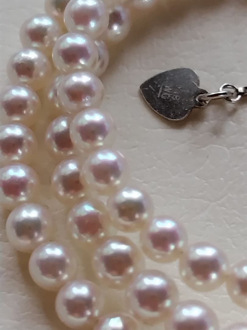 【艶照り最高】K18WG アジャスター付き あこや真珠ベビーパールネックレス