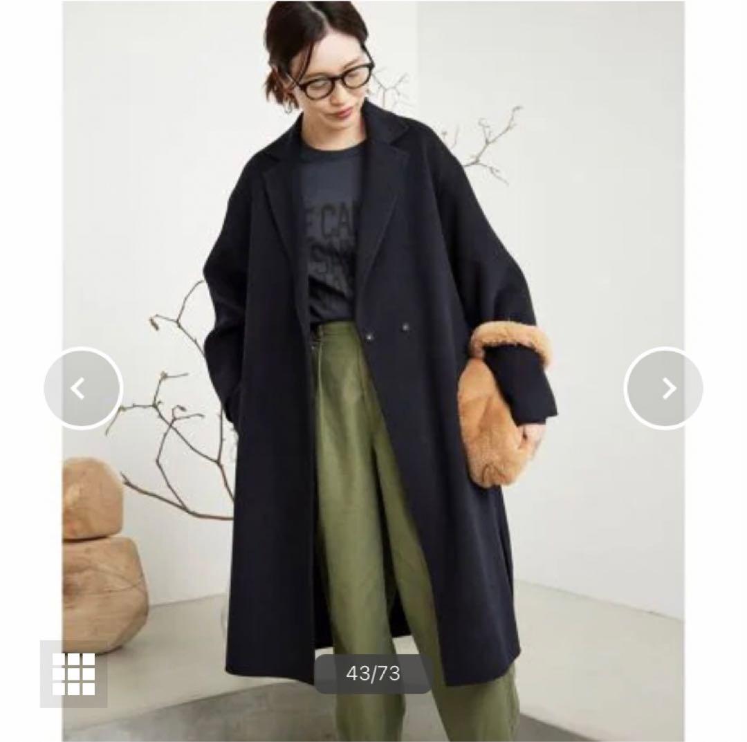 新品未使用　スローブイエナ　HAMILTONダブルフェイスウールロングコート