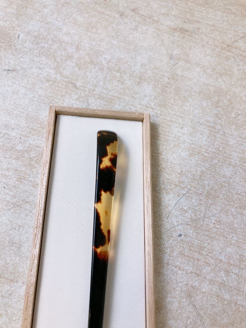 ヘ*ナ様 本べっ甲 エザキ 江崎べっ甲店 箱入り 和装小物 レトロ 茶道具 茶杓