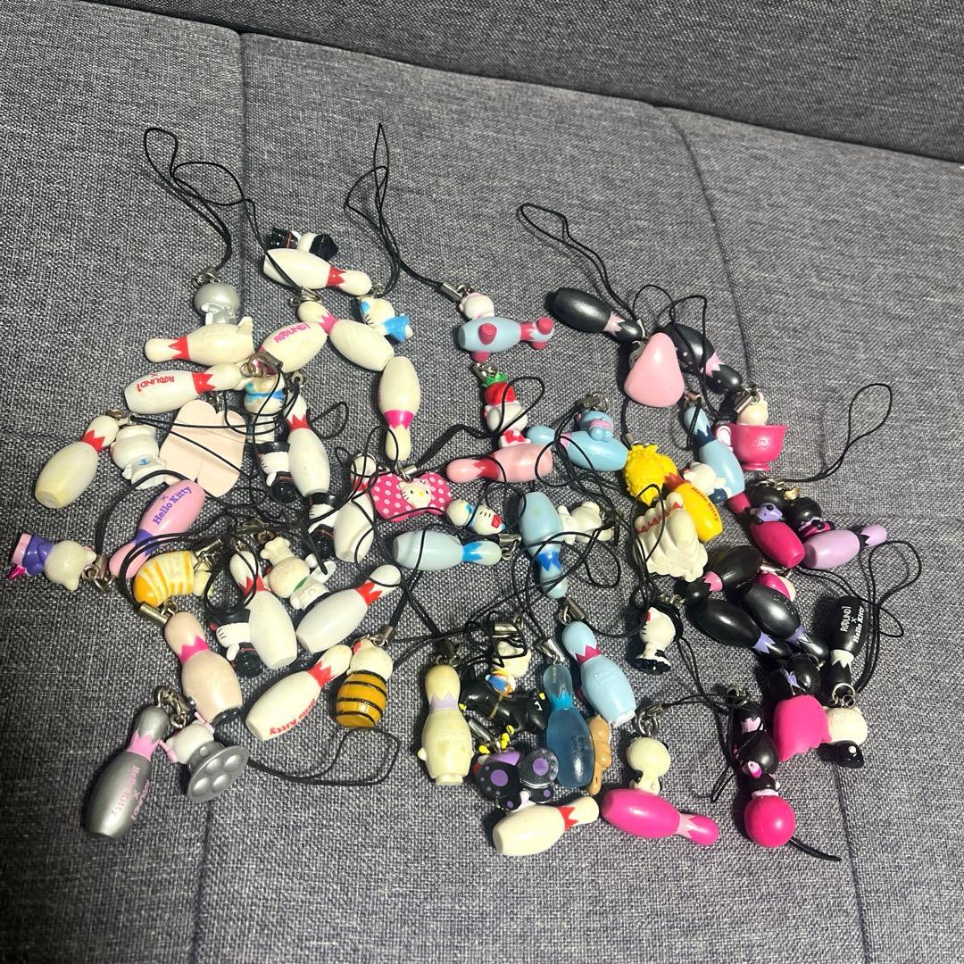 【希少】ROUND1 非売品　ハローキティ ストラップ 39点セット　まとめ売り
