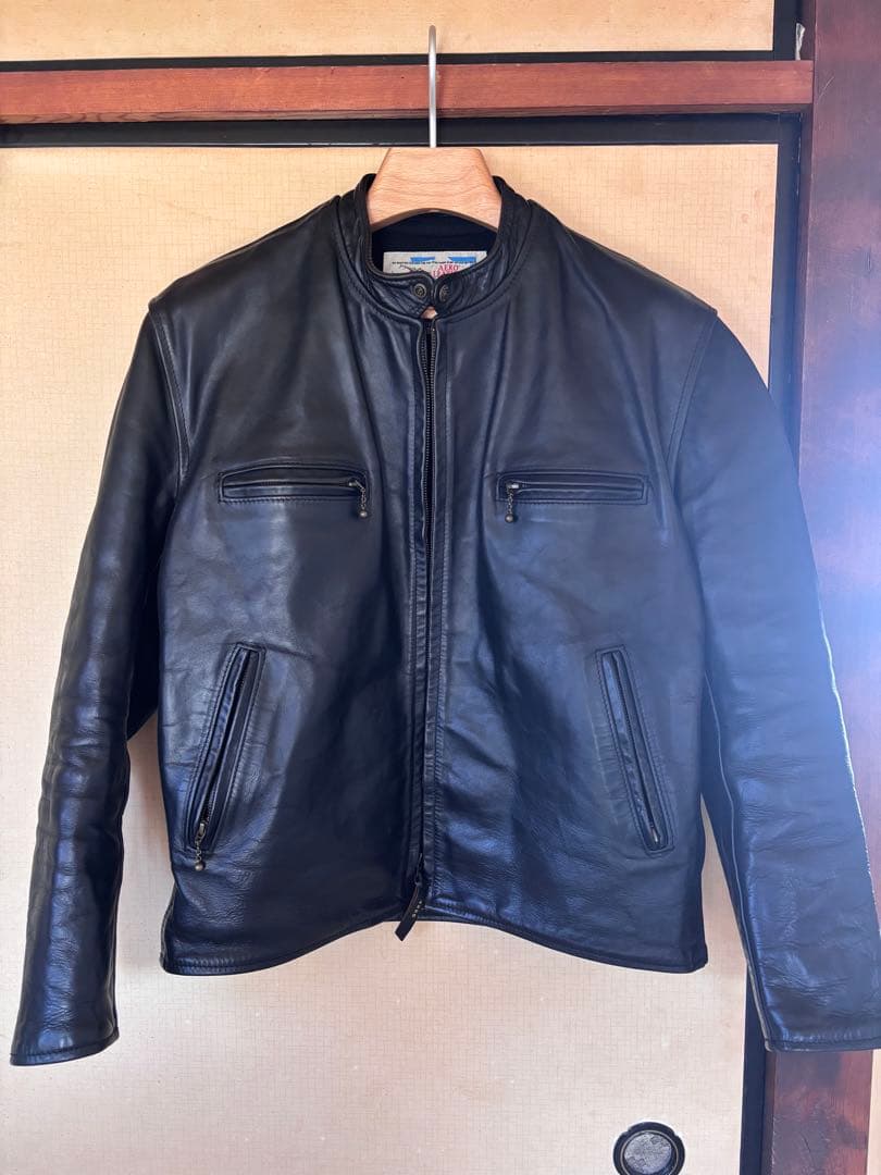 希少AERO LEATHER Caferacerエアロレザー 　ブラック 42
