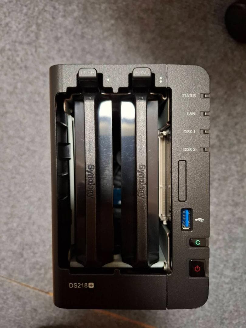 Synology DS218j NAS 2ベイ HDD(1TB*2)付き