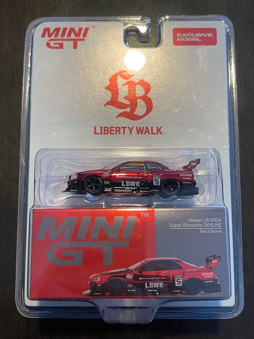 華*様 MINI GT Nissan LB-ER34 Red Chrome ブラ