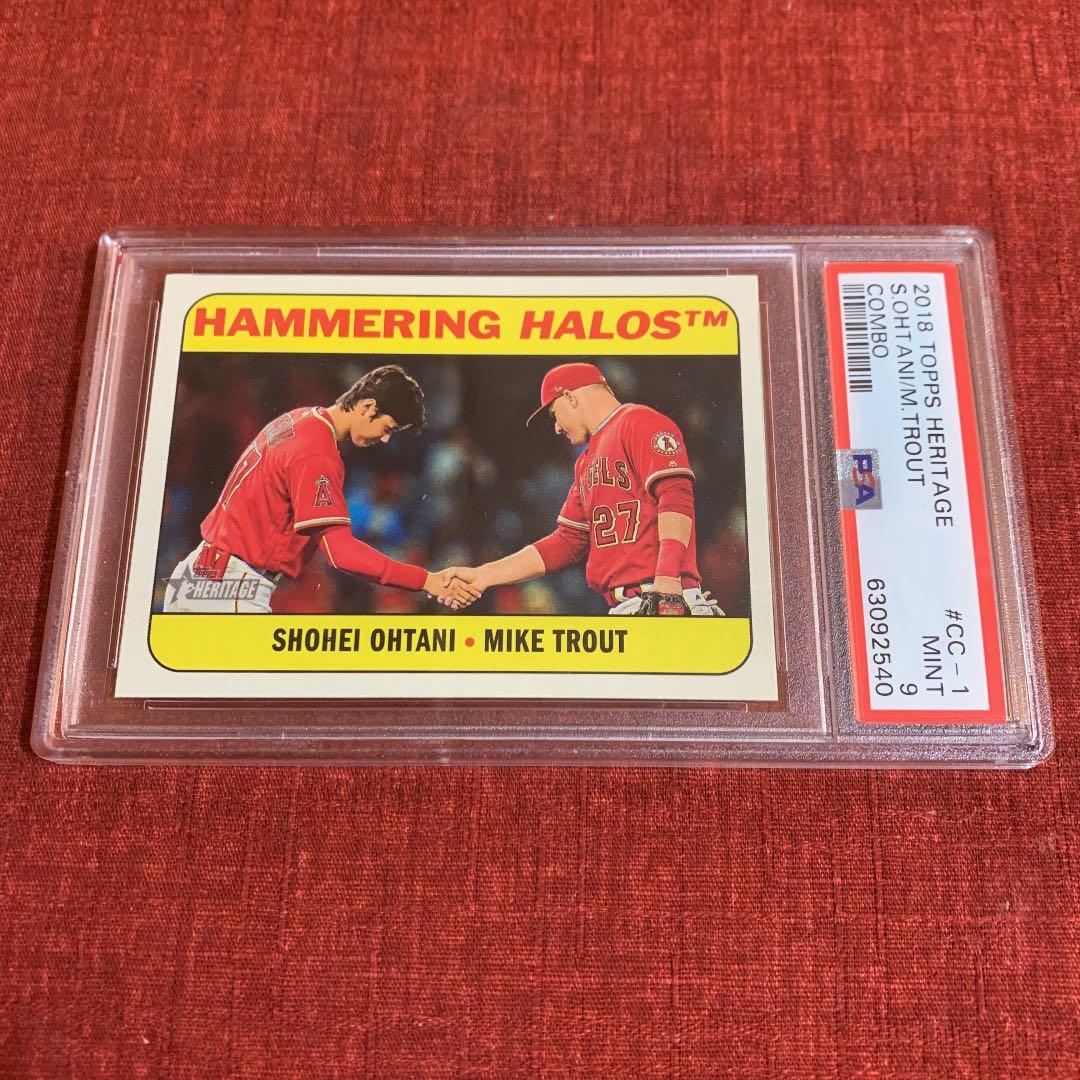レア 2018 Topps 大谷翔平 トラウト ルーキーカード PSA-9