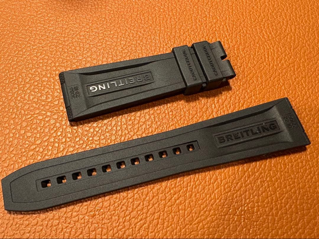 【未使用】ブライトリング　純正ラバーベルト　BA用　22-18