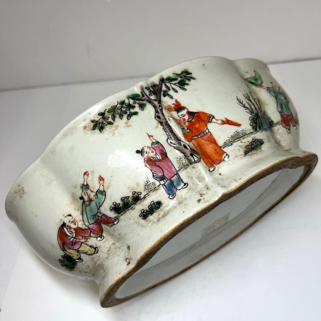 中国清時代　大清同治年製　粉彩大鉢　幅27.2㎝トヒチサ　東な7-1201⭐︎2F