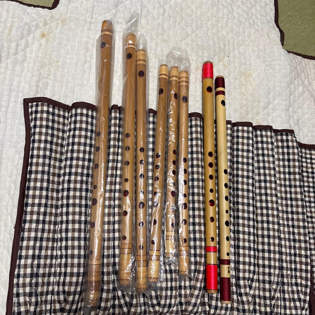 篠笛　８菅　ケース付き