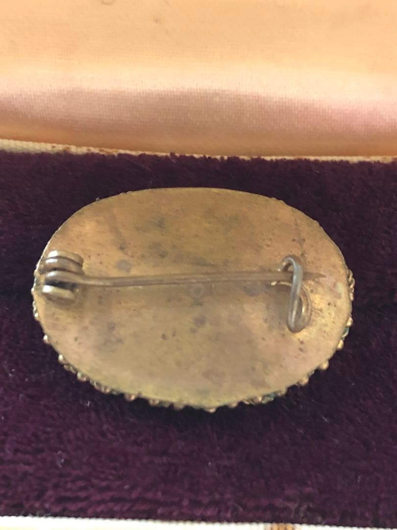 イタリアアンティーク マイクロモザイクのブローチ