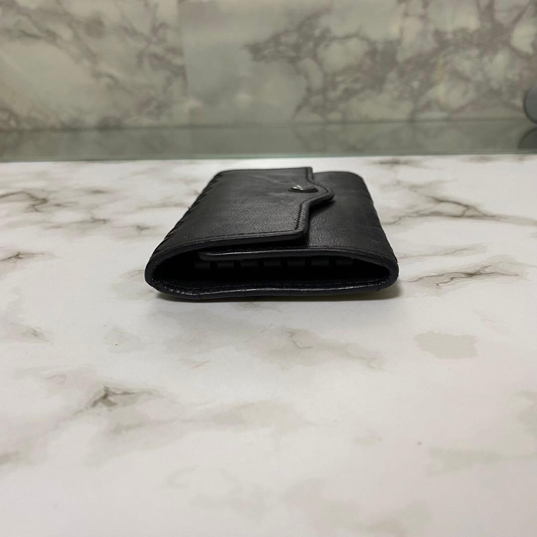 ボッテガヴェネタ キーケース 6連 イントレチャート ブラック 本革 レザー