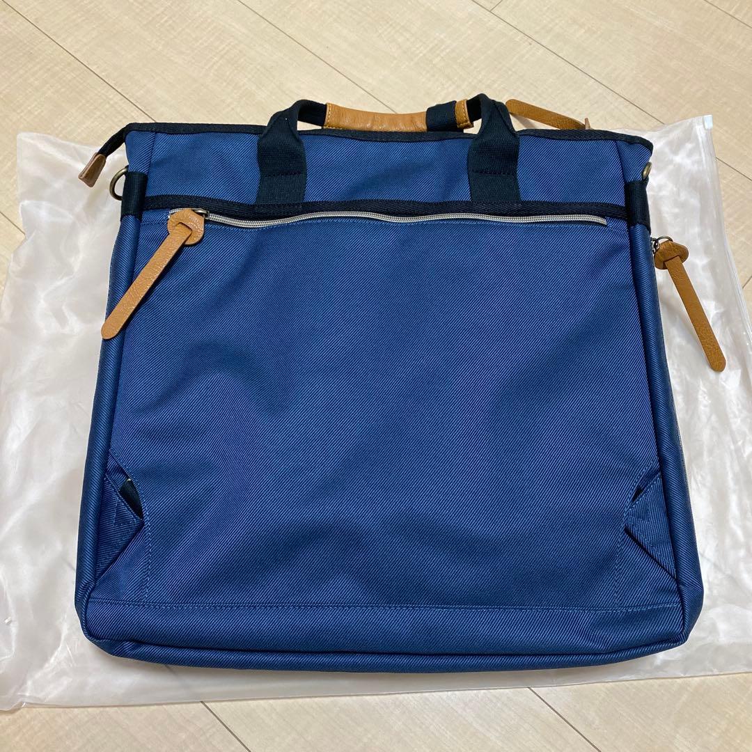 【美品】【新品未使用】Bianchi ビジネストート　リュック3way ブルー