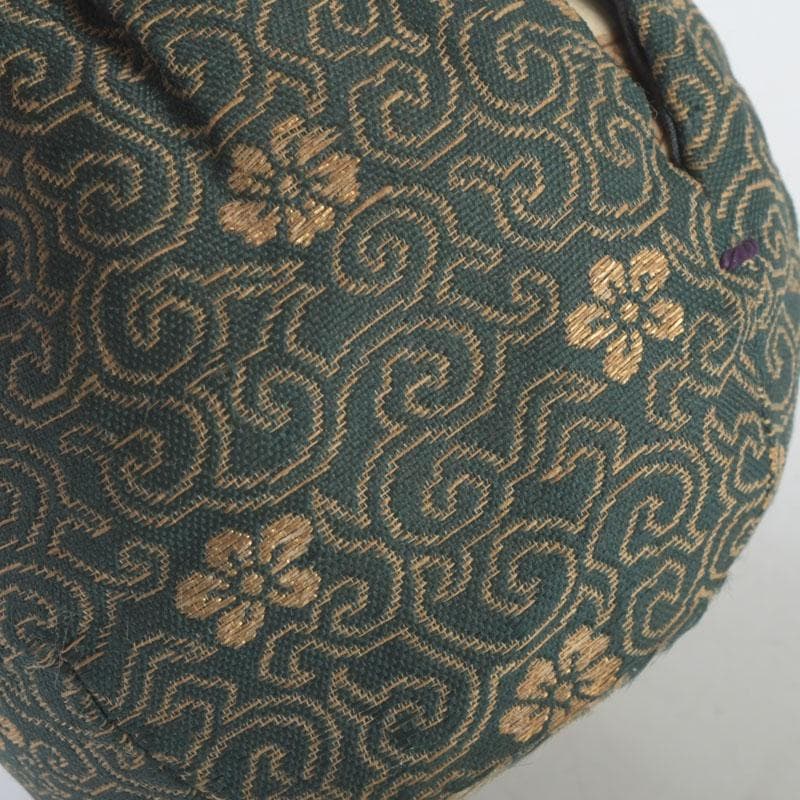 茶道具　九谷焼　古九谷　人物文　茶入　黒柿蓋　仕覆付　V　9669