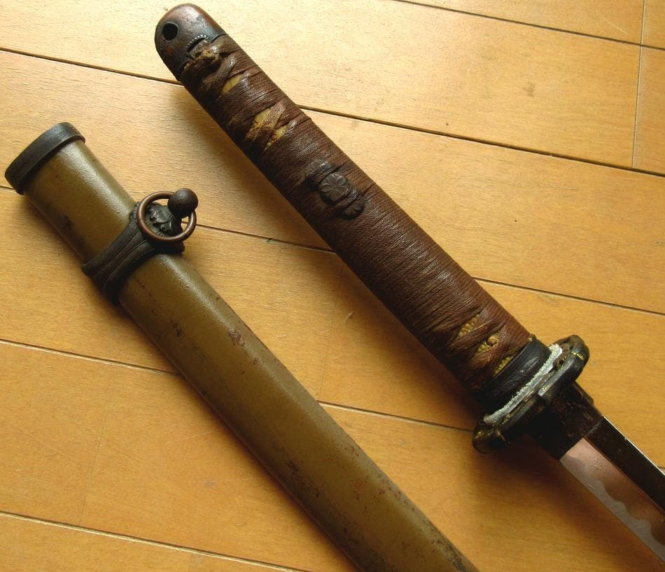 日本軍 陸軍将校用 三式 軍刀 拵え 模造刀付