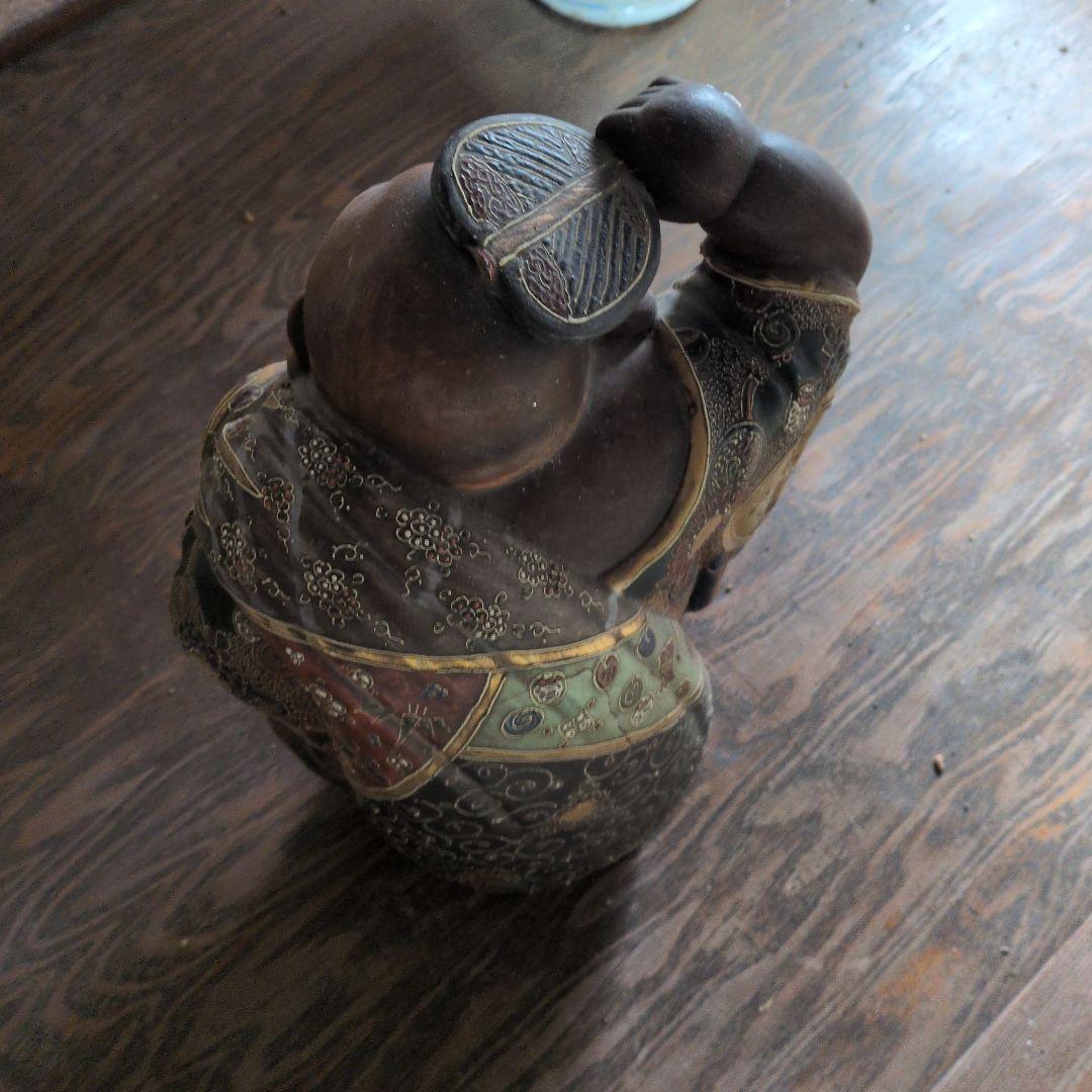 九谷焼 布袋 極彩色 七福神 縁起置物 骨董